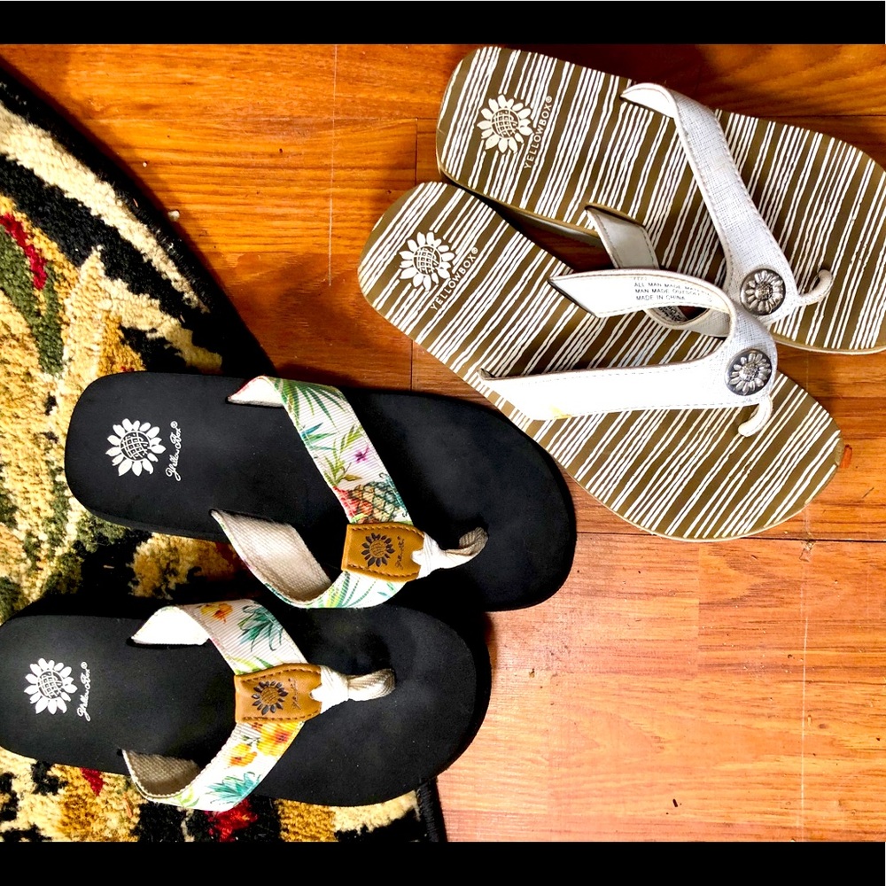 Yellow Box girls flip flops